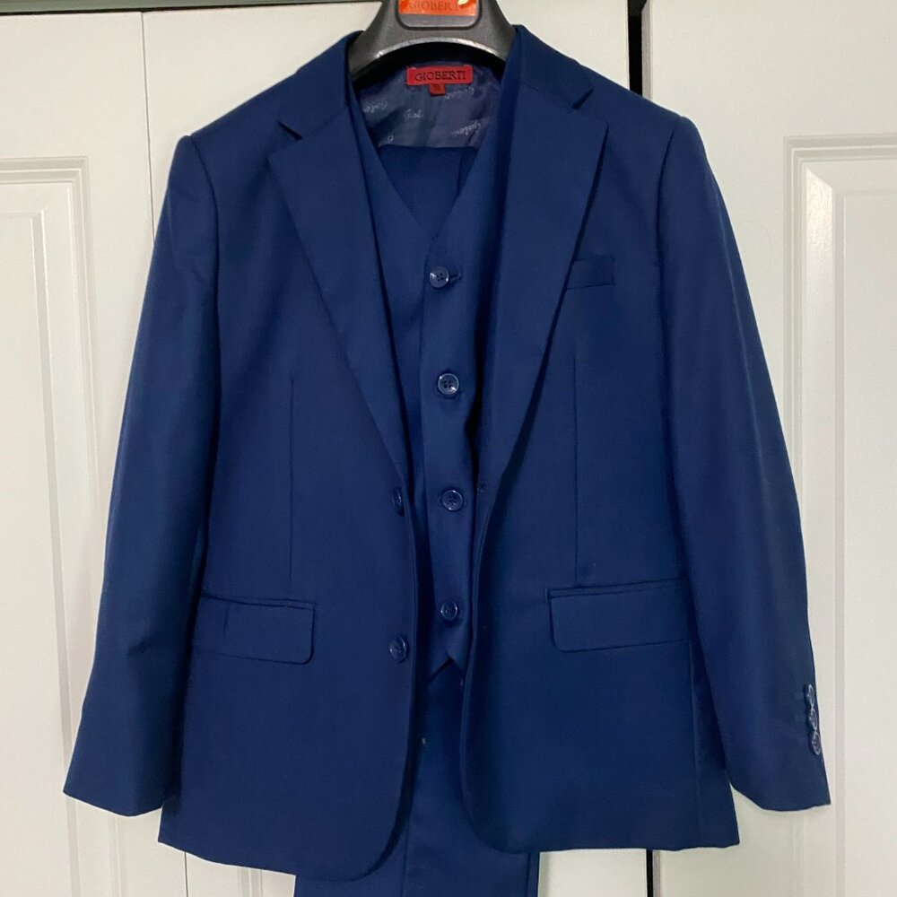 Gioberti Boys 3-Piece Suit - Size 10 Royal Blue